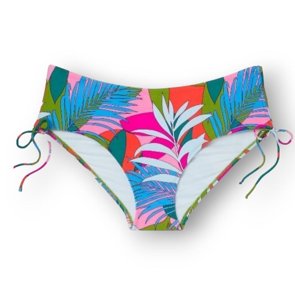 Xhilaration Juniors Multicolor Tropical Leaf Hipster Bikini Bottoms NWT